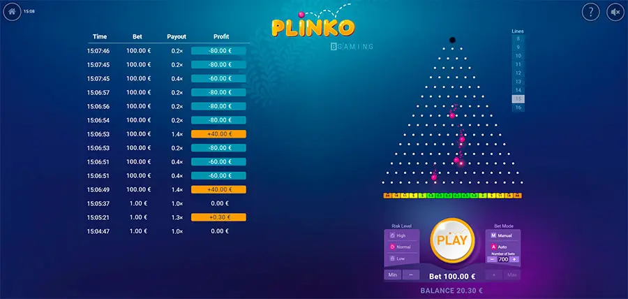 Plinko Gameplay Screenshot 3